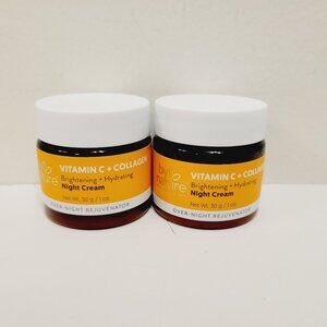 2 BY NATURE VITAMIN C +COLLAGEN BRIGHTENING +HYDRATING NIGHT CREAM 1 oz 30g